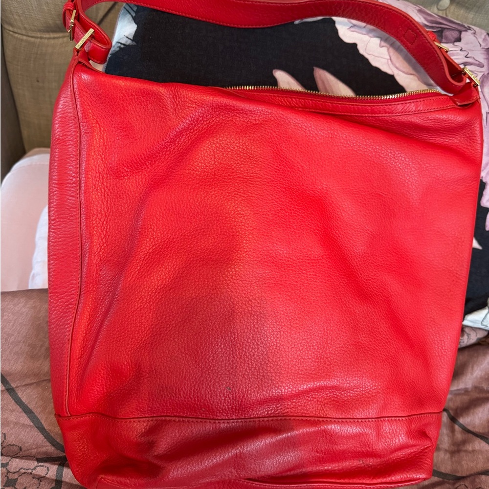 Tory Burch Red Leather Hobo Bag - Picture 11 of 15